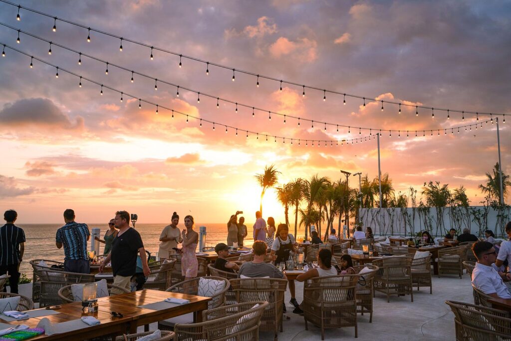 top restaurants canggu at finns vip beach club bali