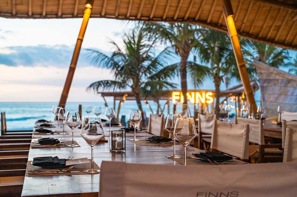 private parties at finns beach club