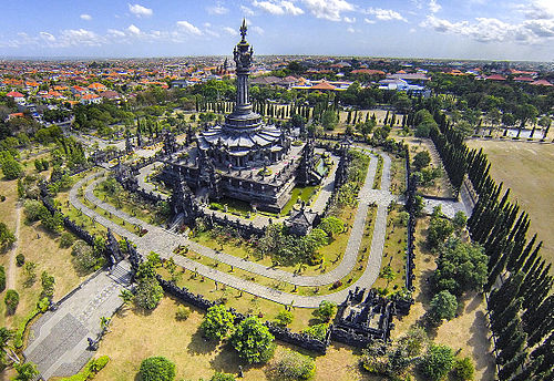 Aerial view of Bajra Sandhi Monument Denpasar