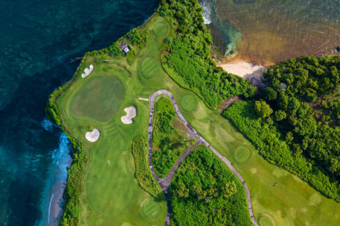 Ariel view of golf course at Bali