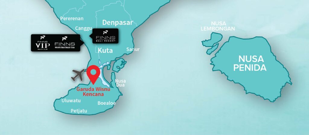 Garuda Wisnu Kencana FINNS BALI MAP