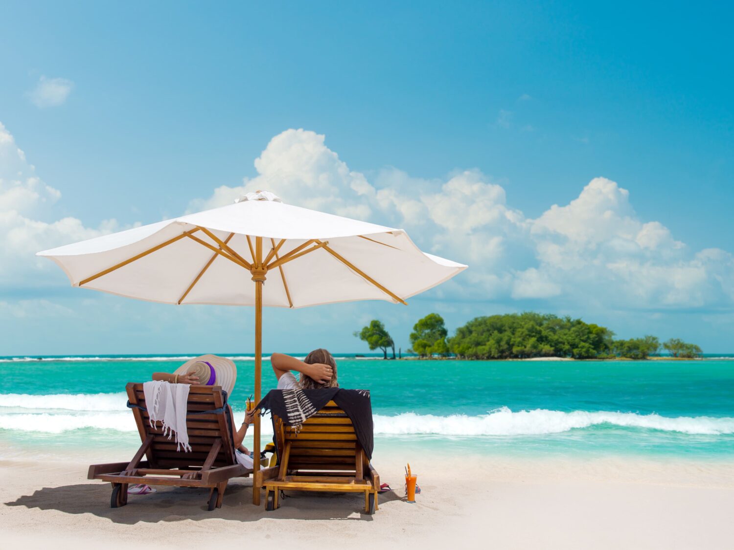 Laying on the beach in Bali