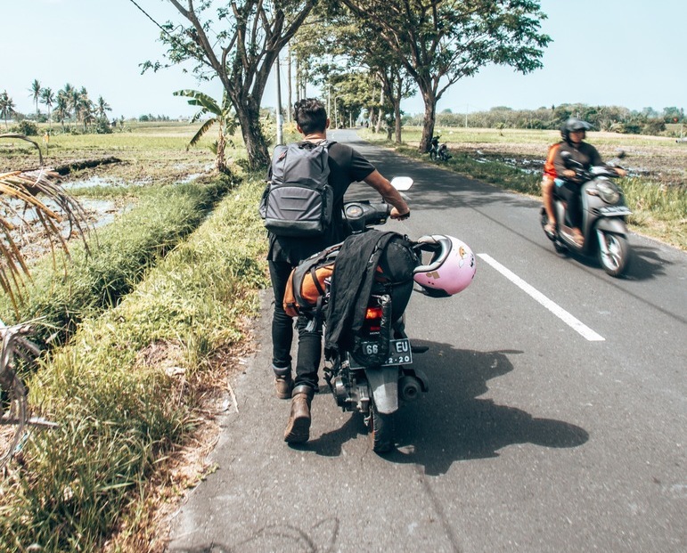 Flat Tire Bali Scooter Rental