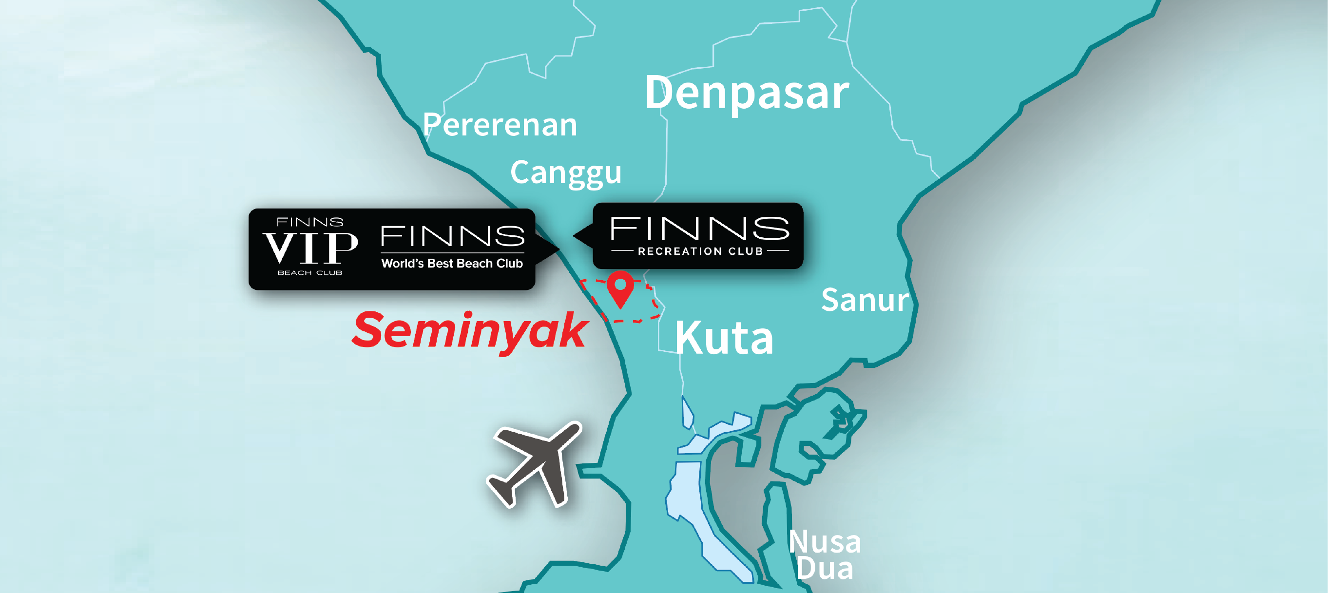 SEMINYAK FINNS BALI MAP