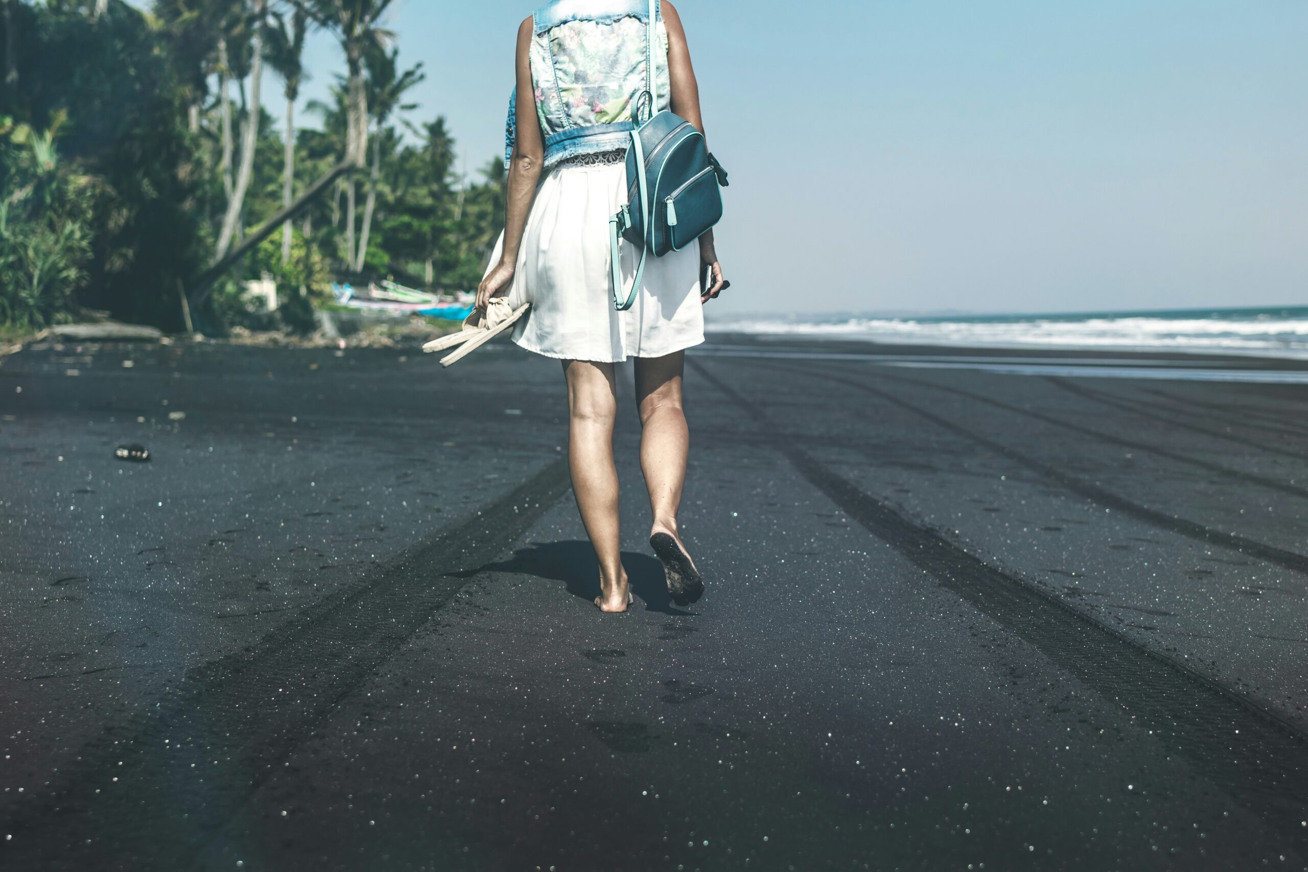 Black sand beach
