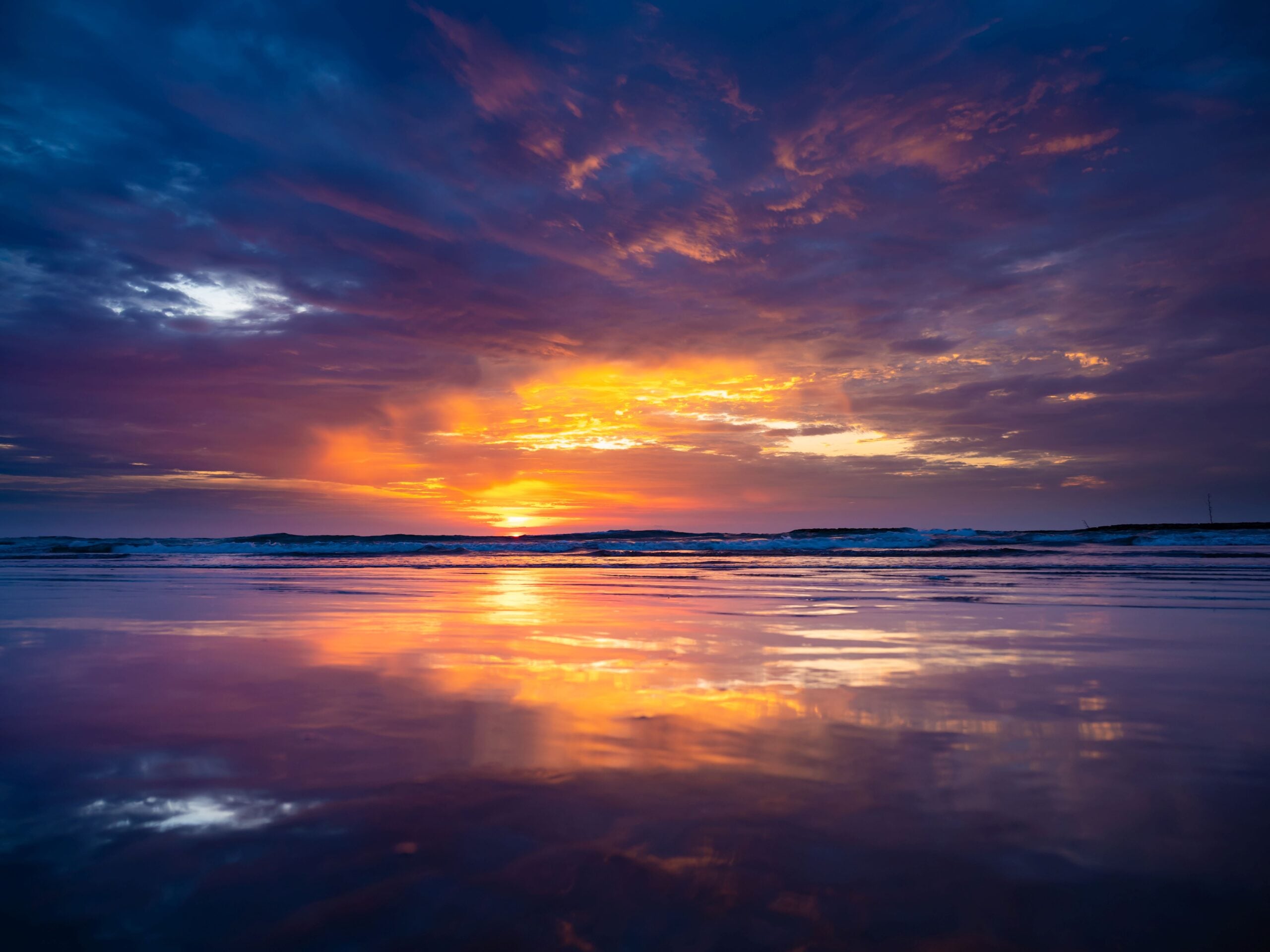 Sunset at Kuta beach in Bali