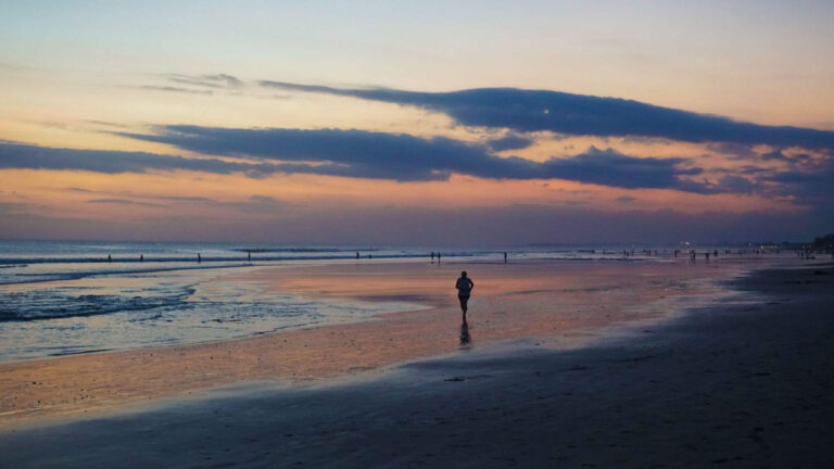 Batu Belig Beach After Sunset View