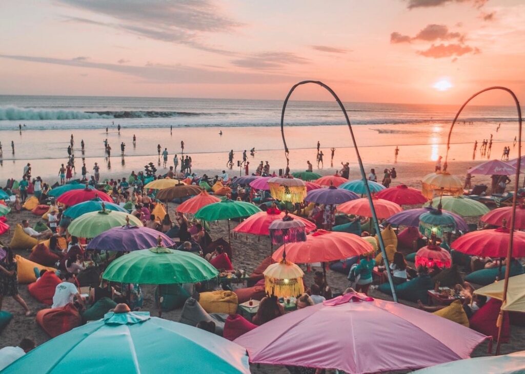 La Plancha Sunset Bar on Seminyak Beach Bali Indonesia
