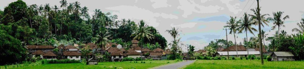 Bali village in Sidemen district Bali, Indonesia
