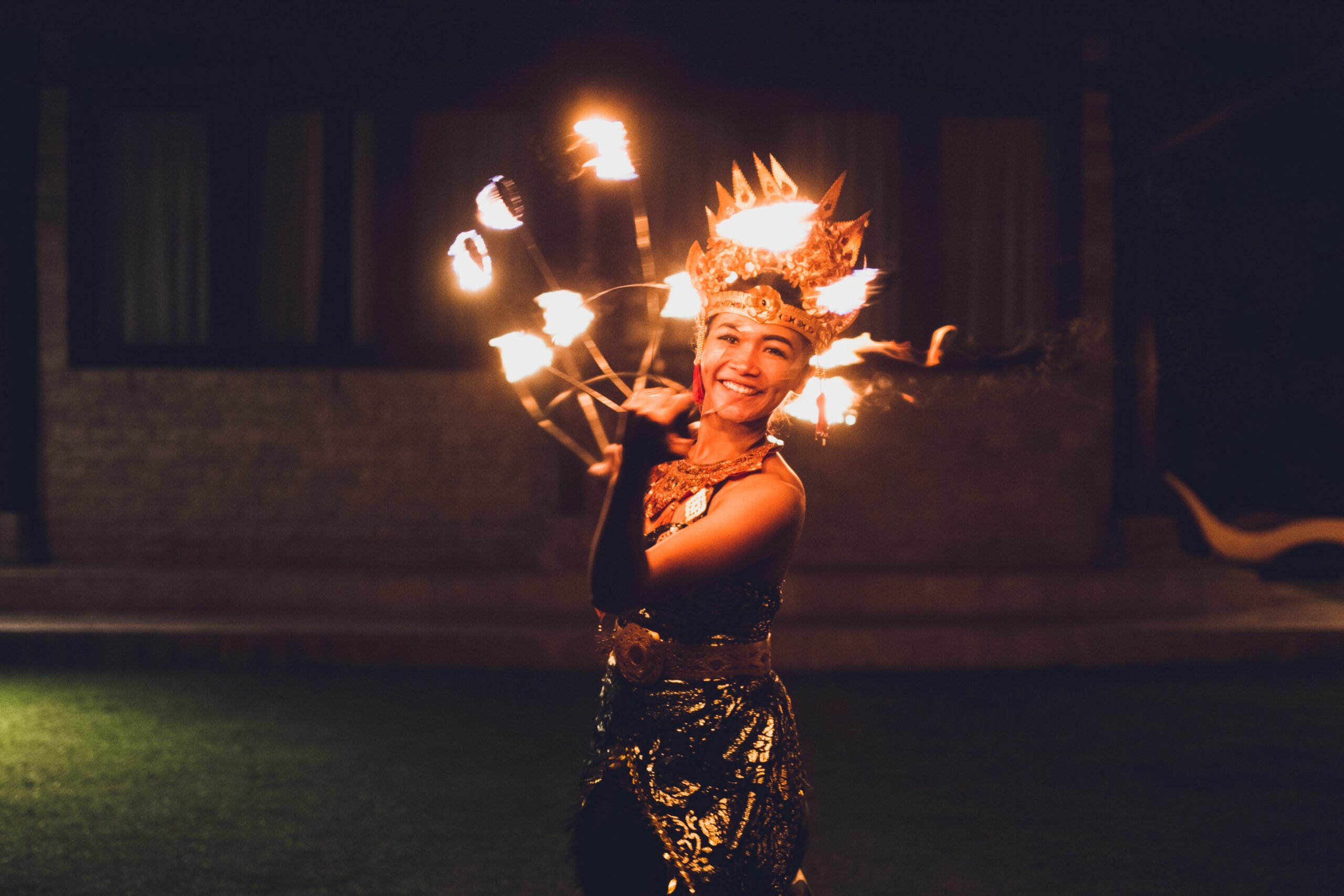 UBUD, INDONESIA DECEMBER 29, 2017: Balinese traditional dancin