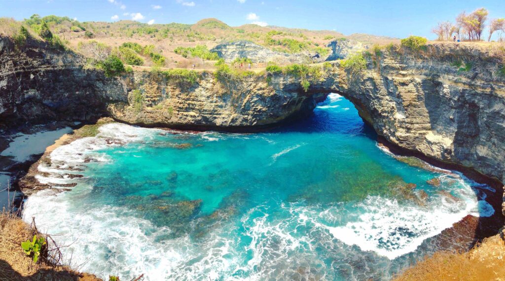 broken beach nusa penida island bali indonesia