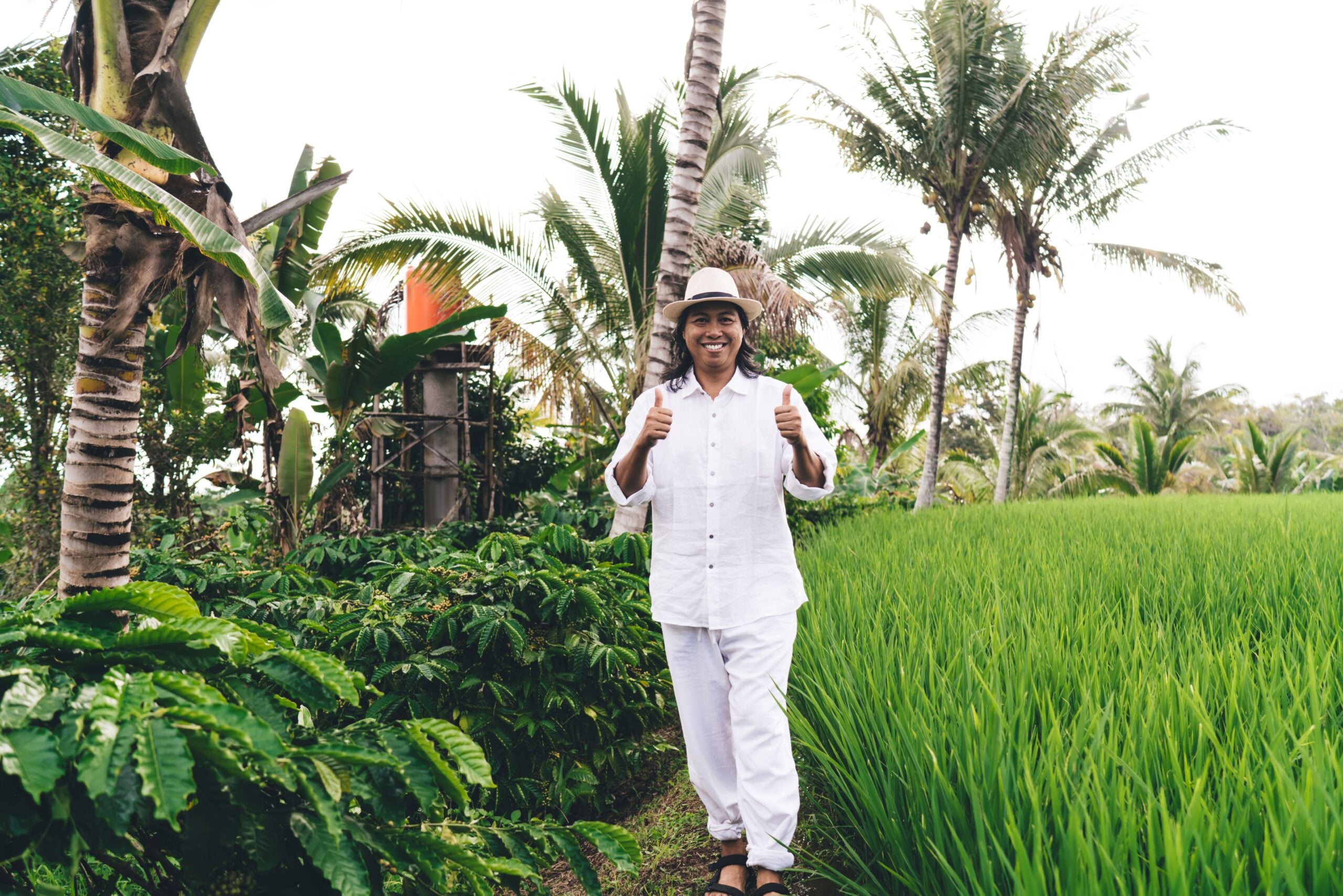 cheerful balinese man language in bali