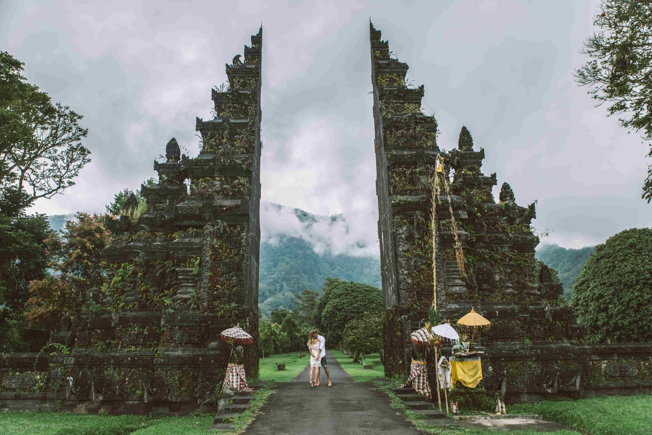 Couple at Handara Gate, Bali
