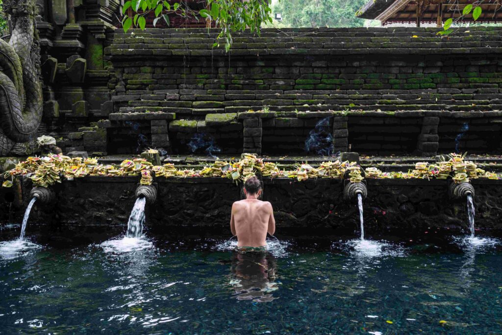 Holy Spring Water Tirta Empul Hindu Temple in Bali, Indonesia