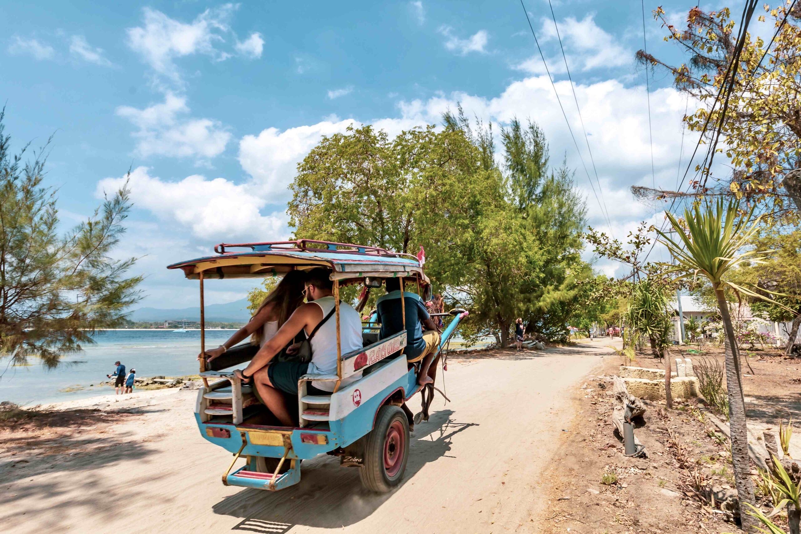 local transport on indonesian island with no cars gili air