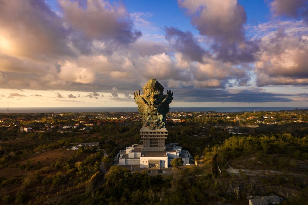 Mesmerizing shot of the Patung Garuda Wisnu Kencana statue in Bali