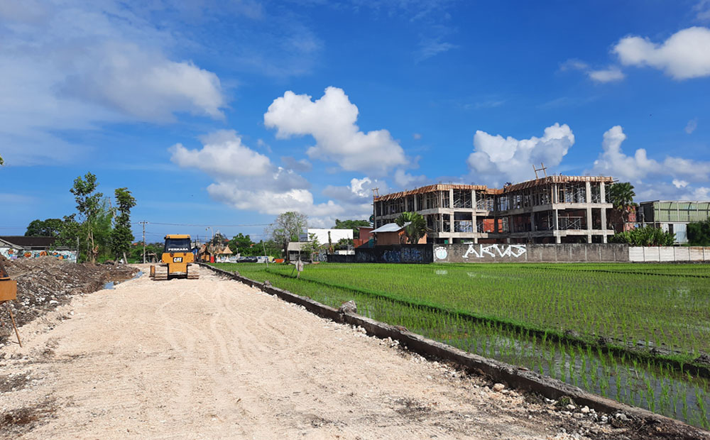 street on Canggu got repaired