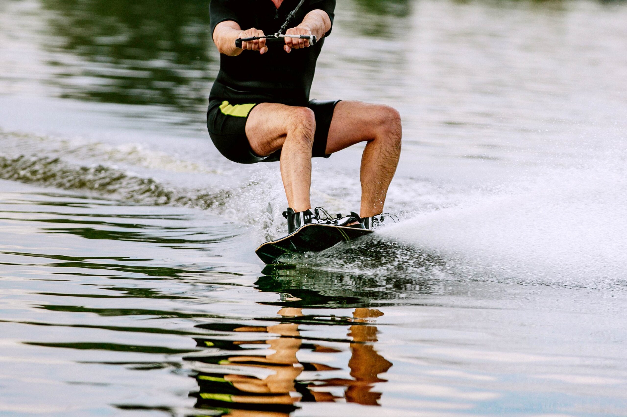 wakeboarding on lake
