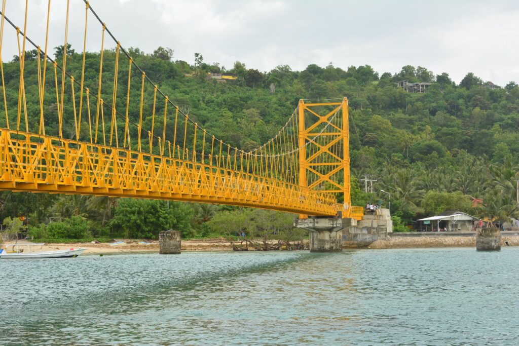 The Yellow Bridge that connects Nusa Lembongan to Nusa Ceningan
