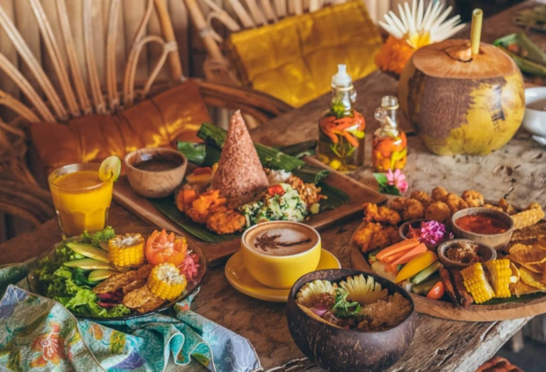 yellow flower cafe ubud bali