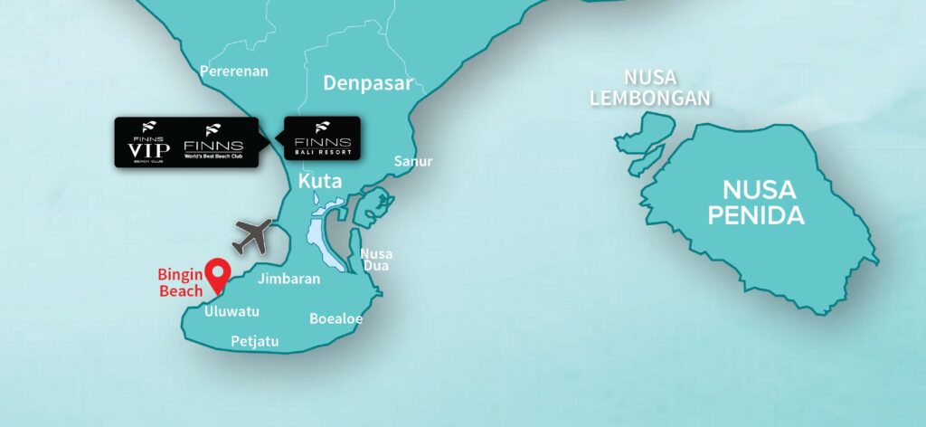 Bingin Beach FINNS BALI MAP