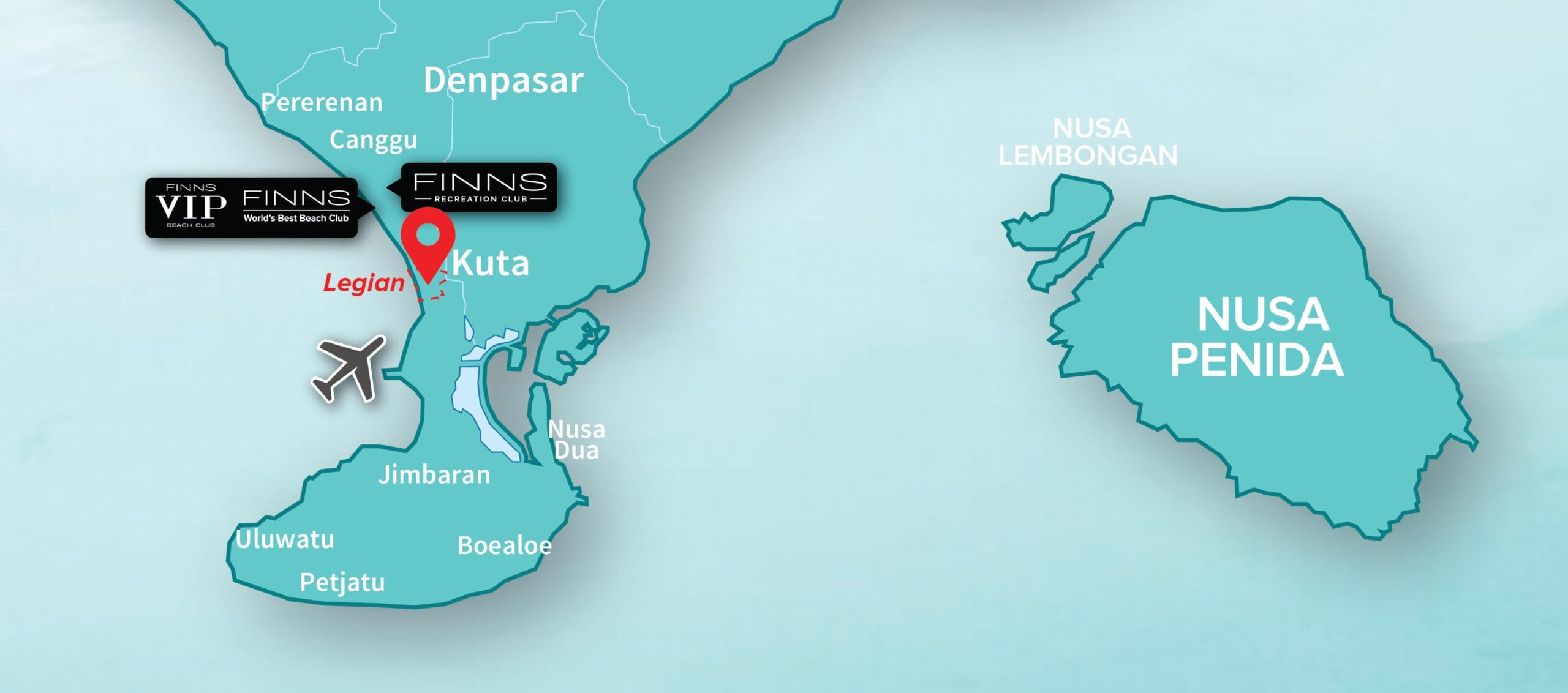LEGIAN FINNS BALI MAP