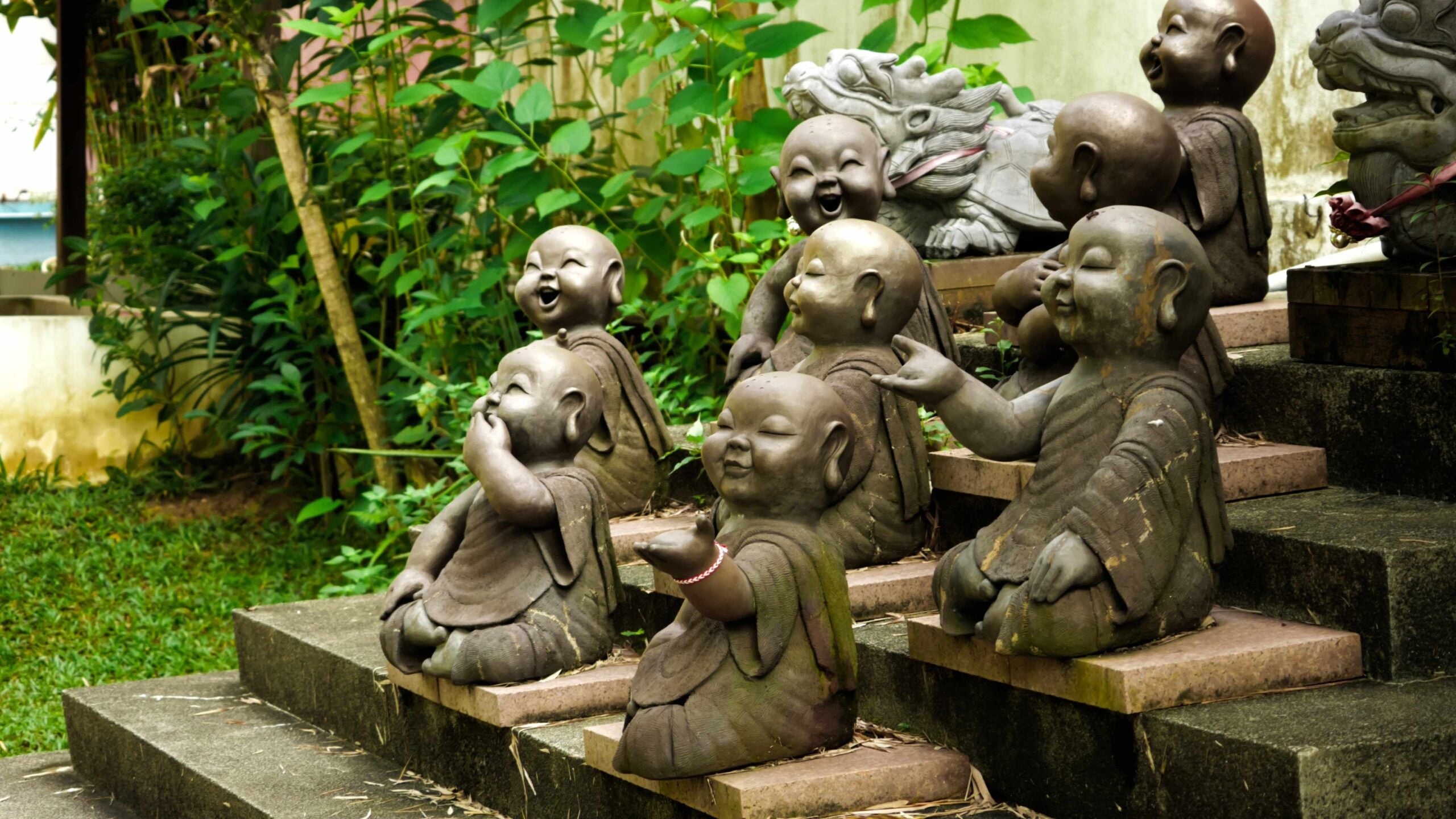 Close up shot of a religious statue in Indonesia, Bali