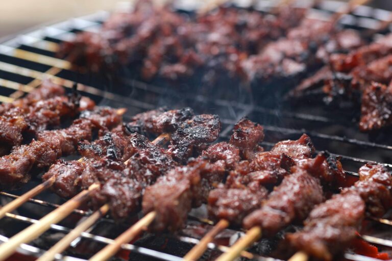 satay or sate food background 2023 11 27 05 09 20 utc