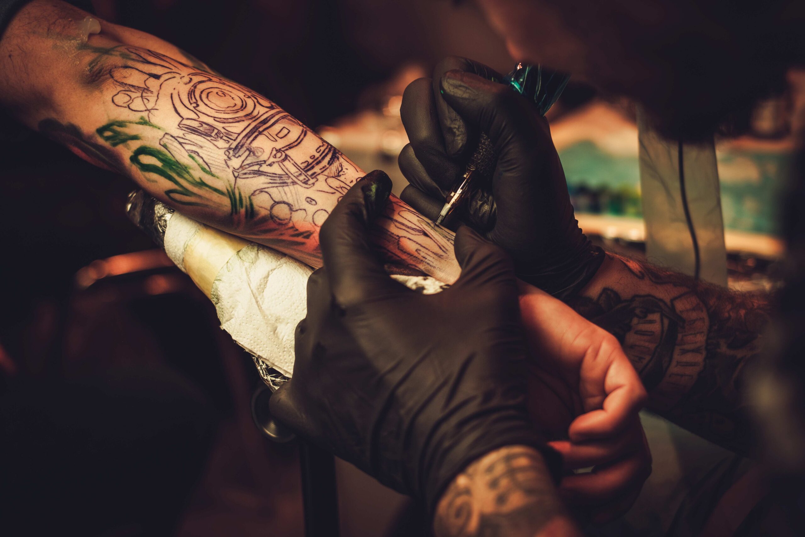 Professional Tattoo Artist Tattooing A Woman At His Studio Bali Indonesia  Stock Photo - Download Image Now - iStock