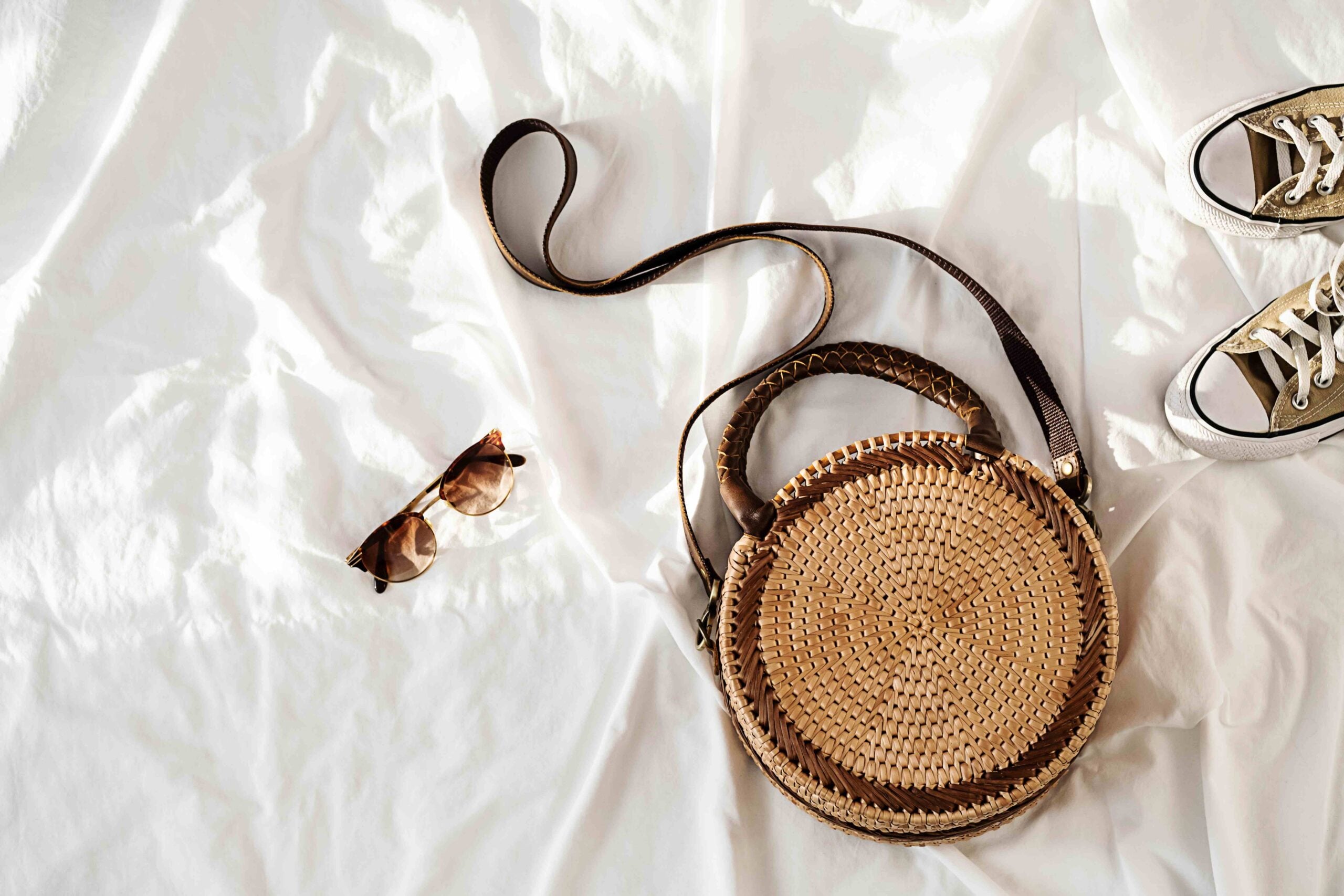 trendy round rattan woven bag sunglass and sneake 2023 11 27 05 17 13 utc