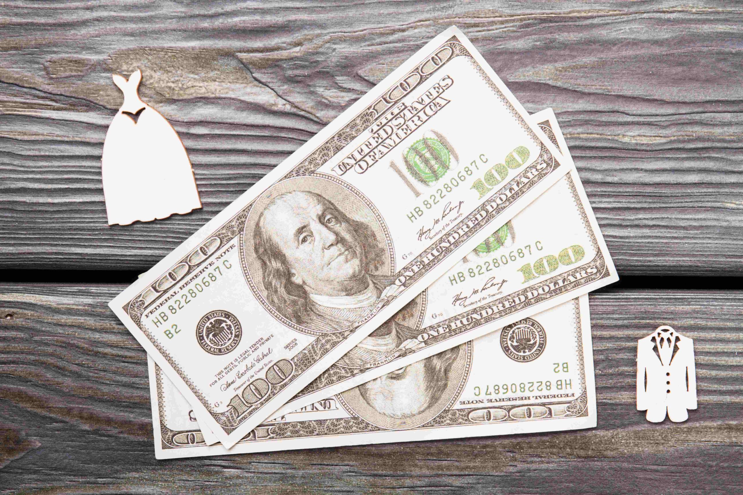 Money and marriage concept