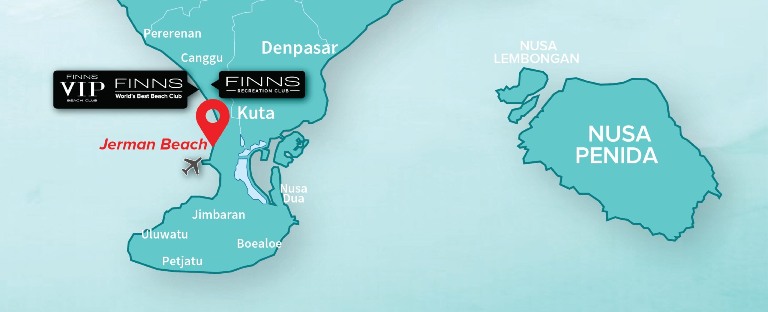 JERMAN BEACH FINNS BALI MAP