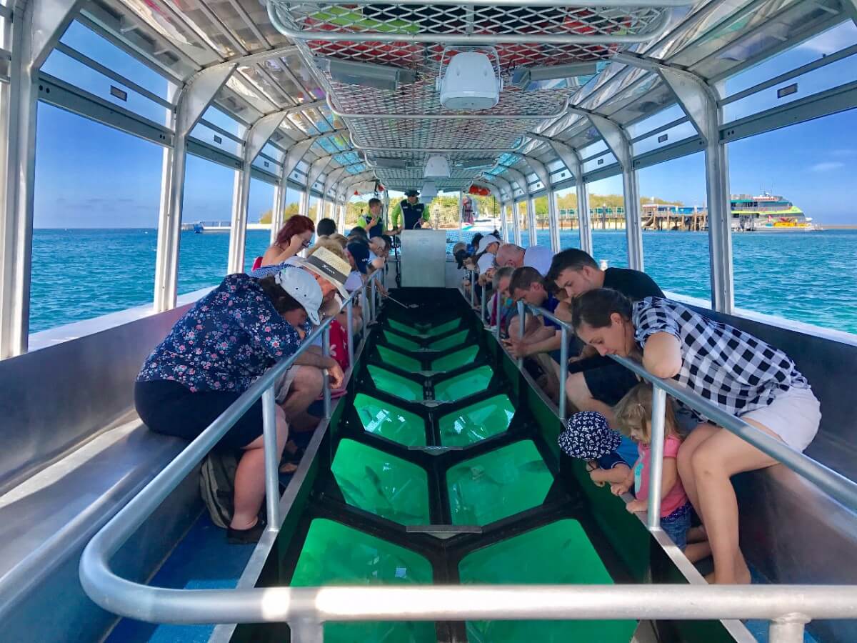 glass bottom boat bali water sport