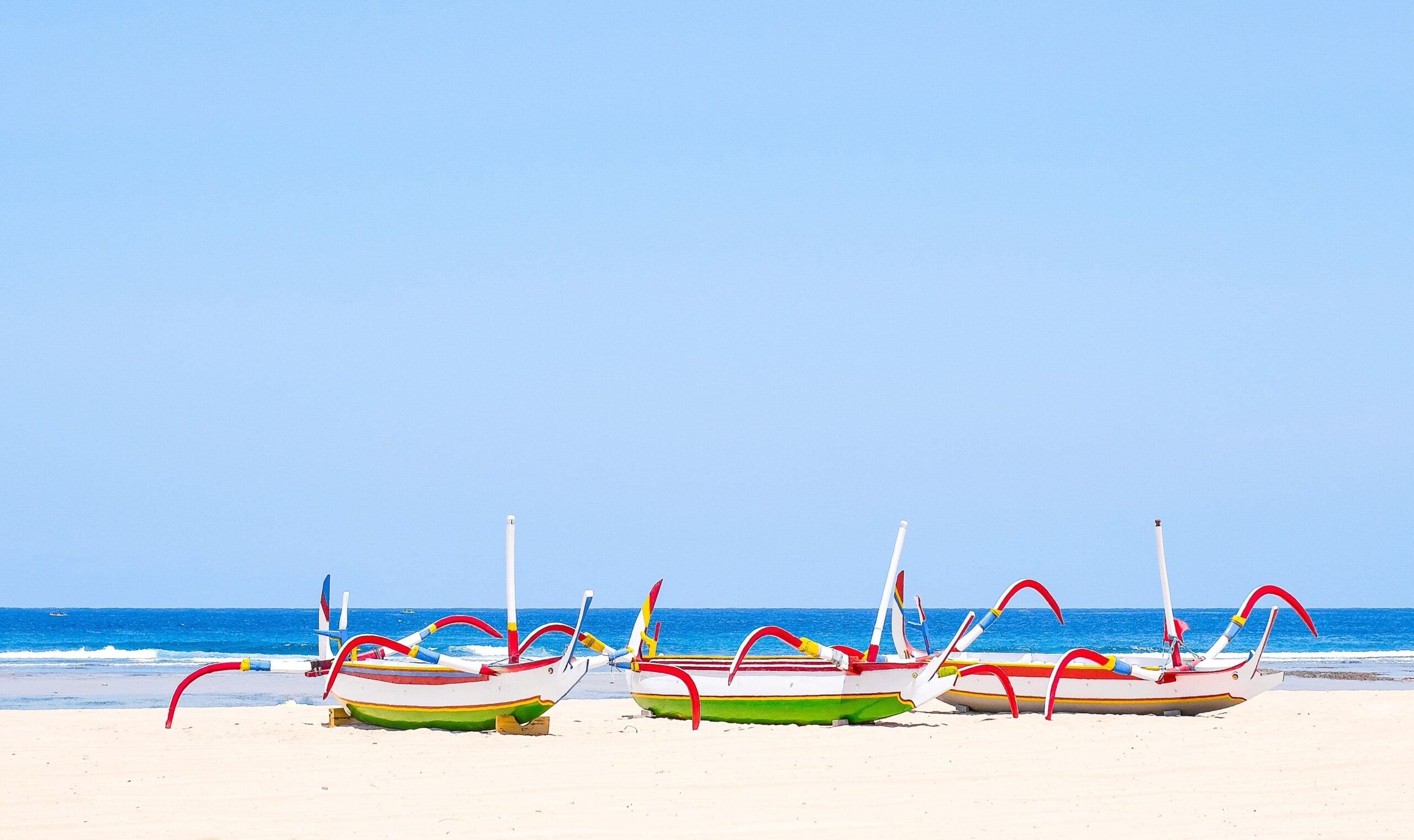 traditional balinese fishing boats on the seashore 2023 11 27 05 27 26 utc