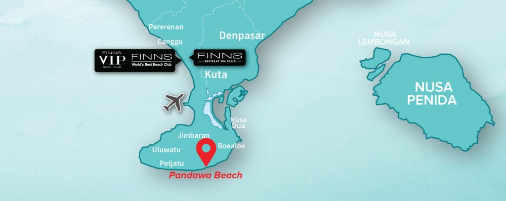 PANDAWA BEACH FINNS BALI MAP