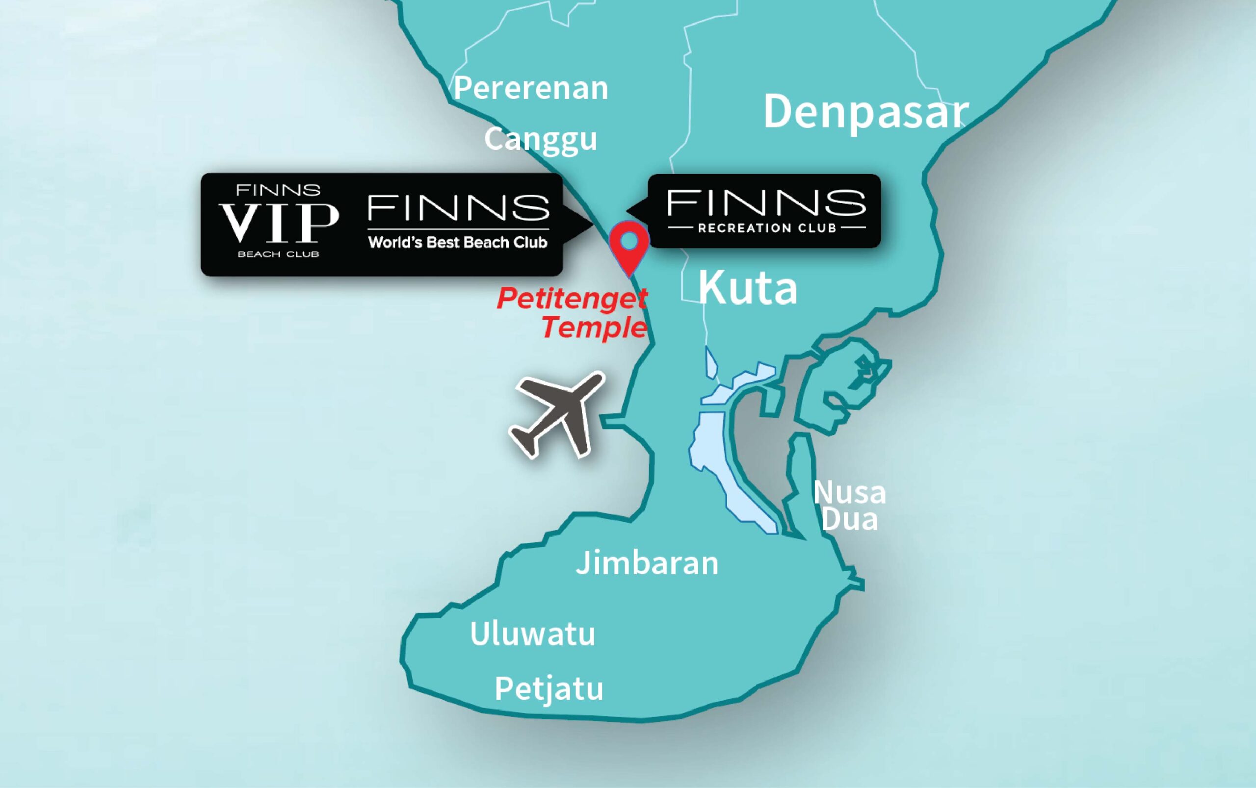 Petitenget Temple FINNS BALI MAP