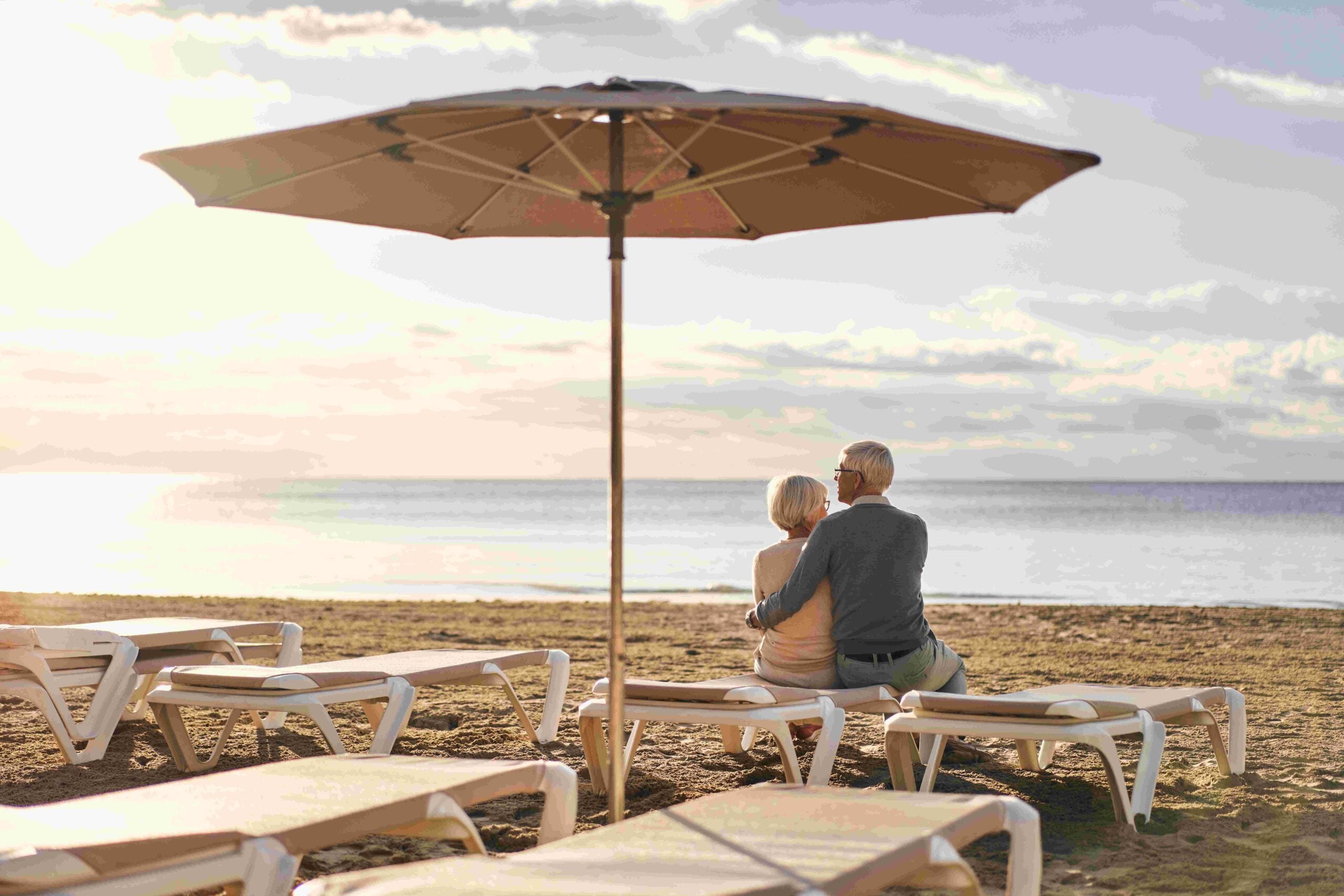 Senior couple on the beach