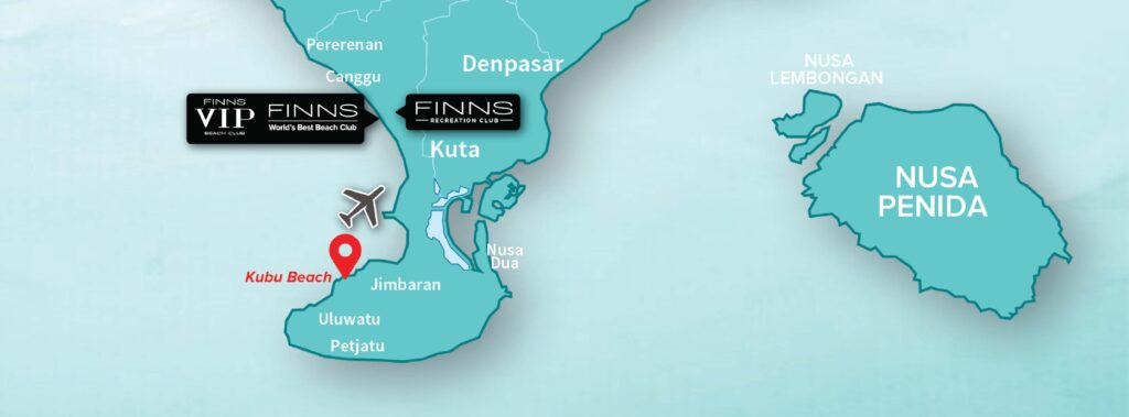 Kubu Beach FINNS BALI MAP