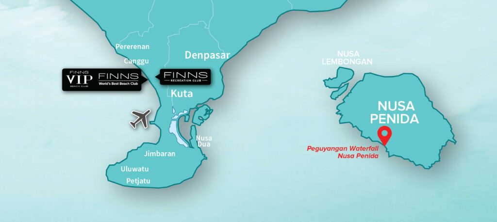 Peguyangan Waterfall Nusa Penida FINNS BALI MAP