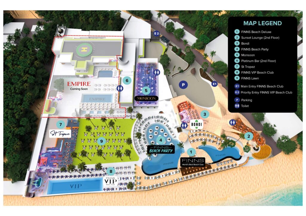 Map - FINNS Beach Club