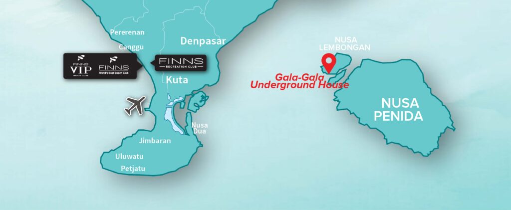 Gala Gala Underground House FINNS BALI MAP