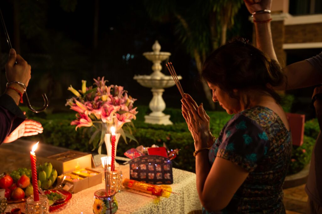 a woman praying to the gods at the moon festival w 2023 11 27 05 24 33 utc