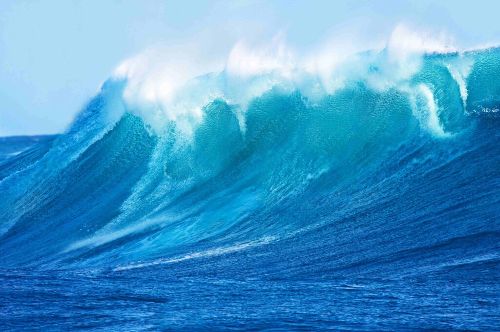 Beautiful Blue Ocean Wave