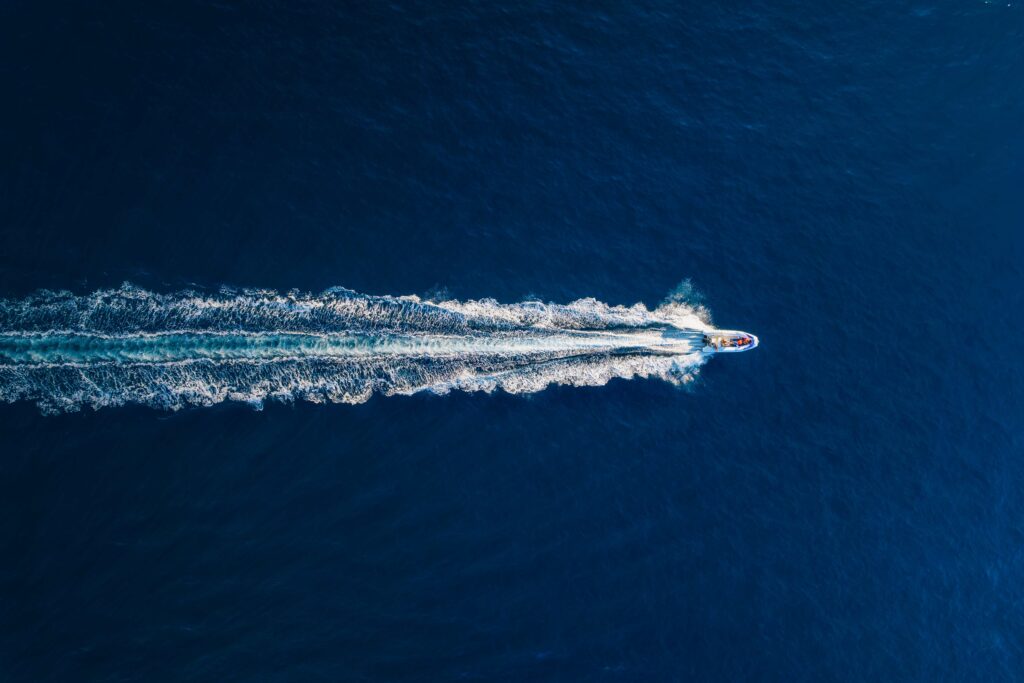 vacation and leisure aerial view on fast boat on 2023 11 27 05 13 02 utc