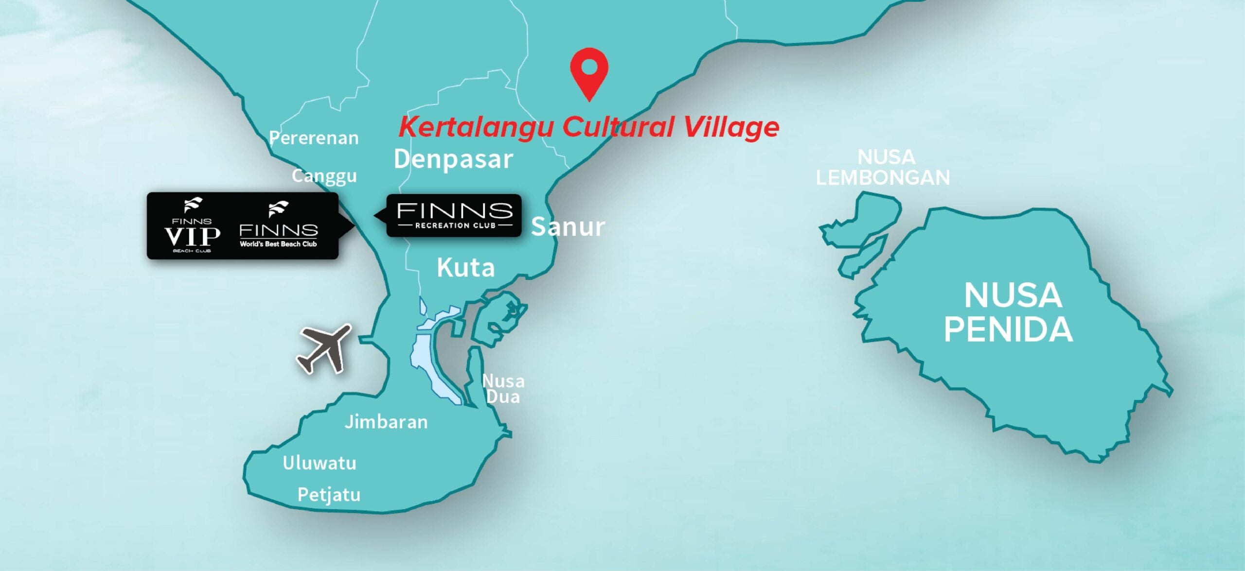 Kertalangu Cultural Village FINNS BALI MAP