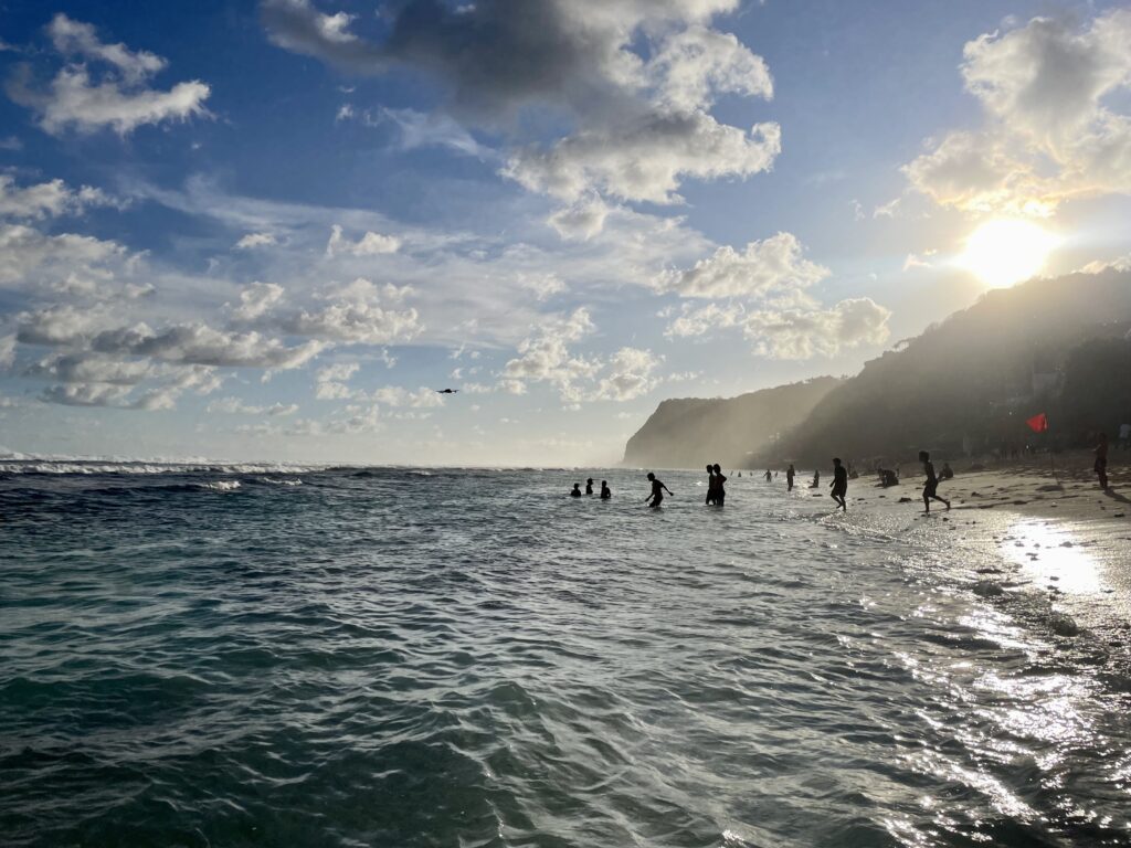 Melasti Beach Swimming Sunset 22060241 Ngurah Dharma Putra