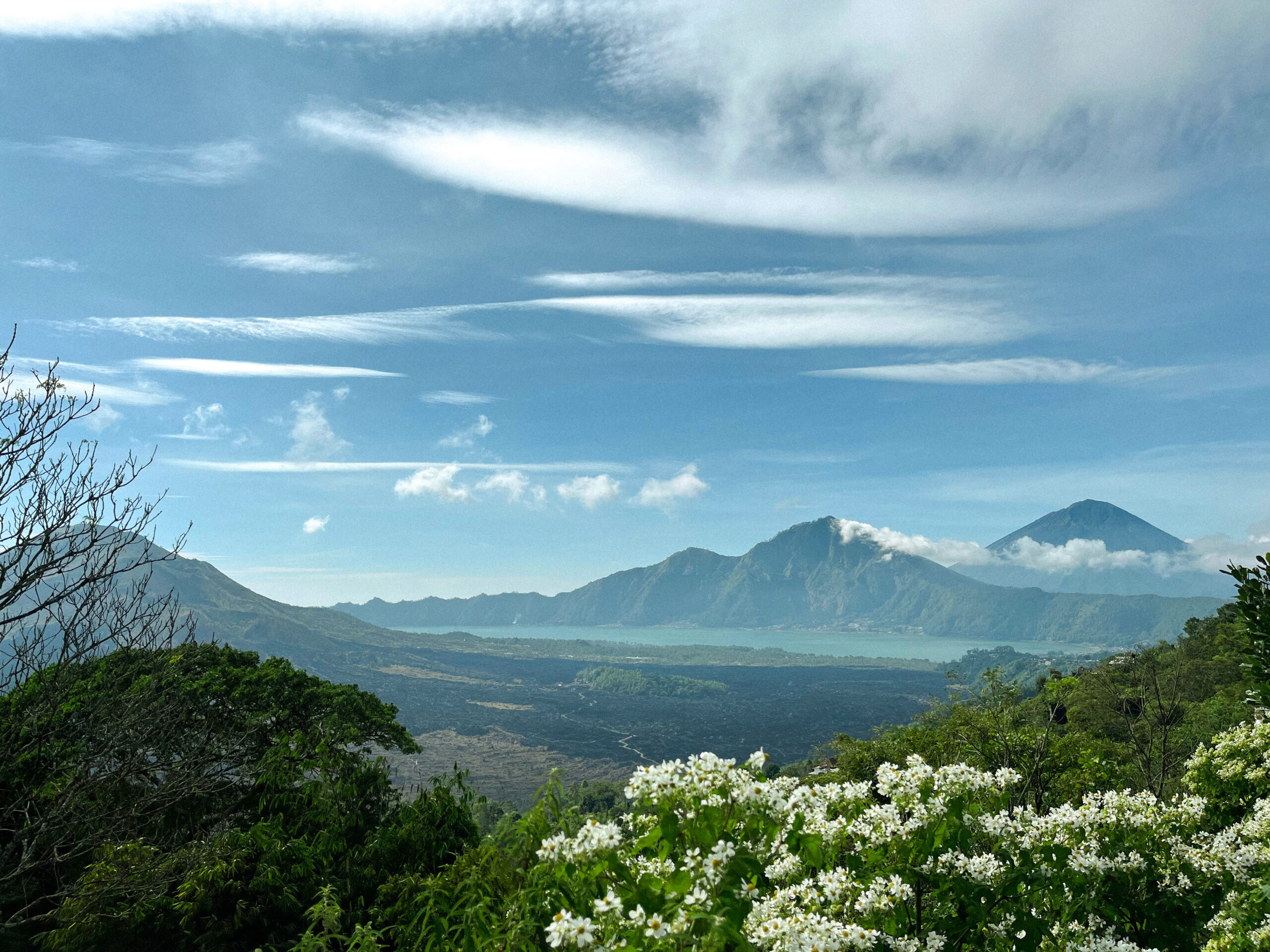 three mountain view batur abang agung taken from kintamani village daytime 23050717 Amade