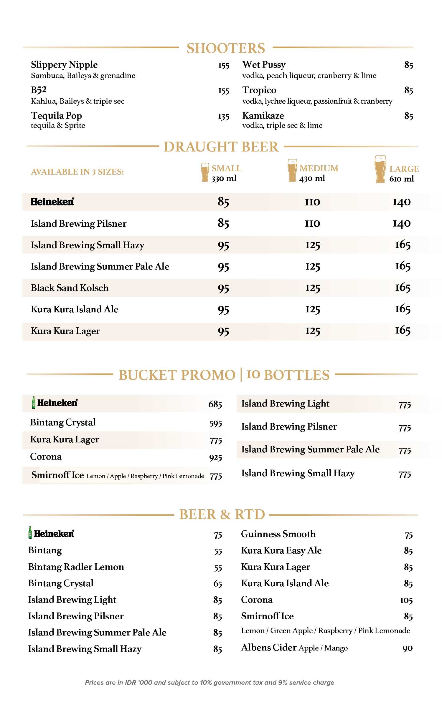 2024 MONSOON GENERIC MENU with Shooters