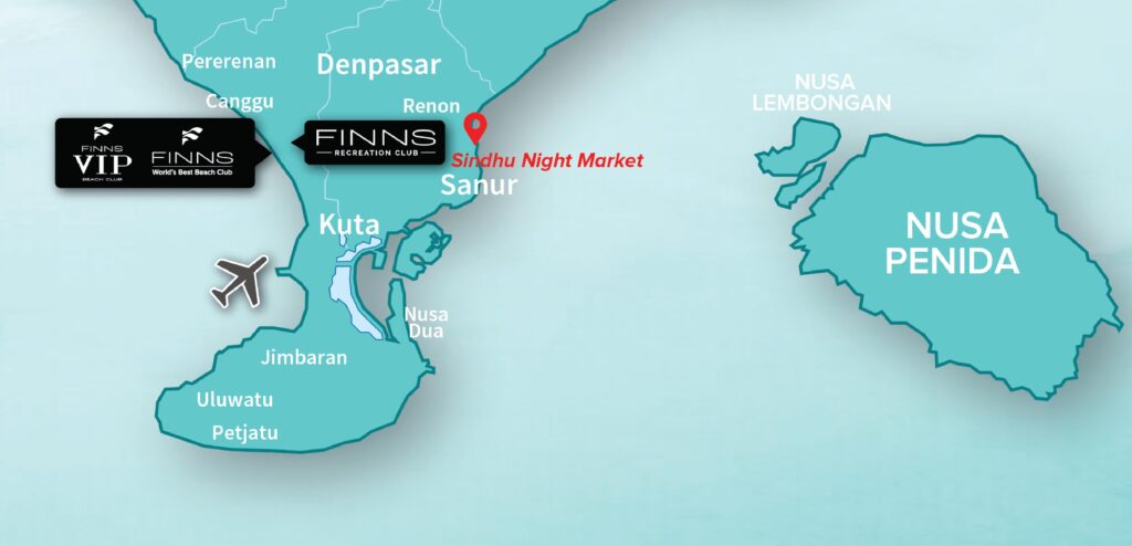 Sindhu Market FINNS BALI MAP