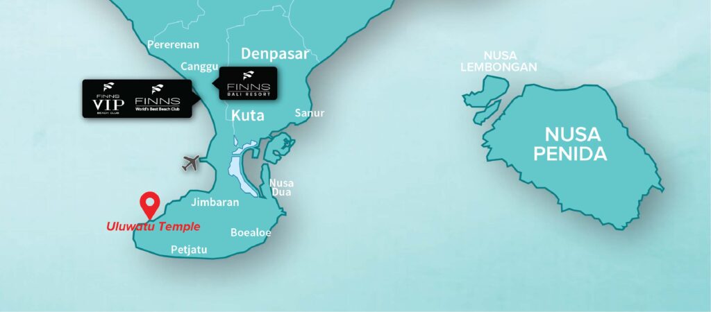 Uluwatu Temple FINNS BALI MAP